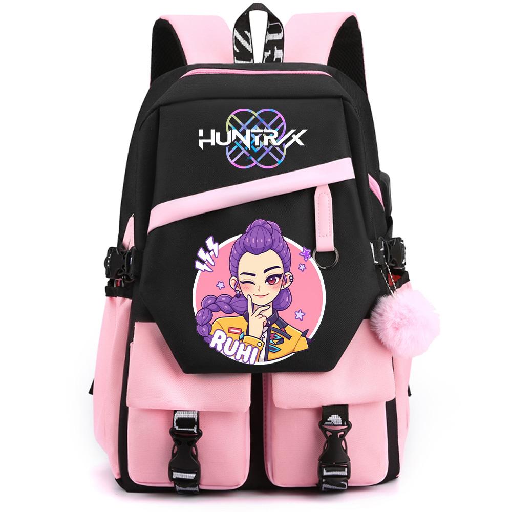 Anime K-pop Demon Hunters Tryckt Ryggsäck med Stor Kapacitet för Tonåring Student Flicka Pojke Tillbaka Till Skolan Bokväska Kvinnor Vattentät Resväska Barn Gåva