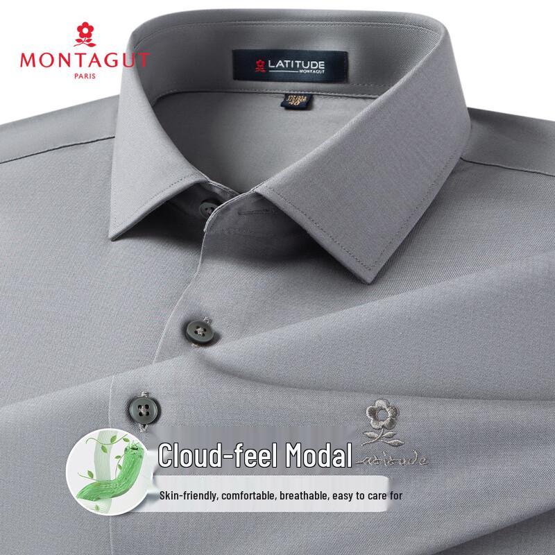 MONTAGUT Men s Cloud Modal Blend Long-Sleeve Shirt 41