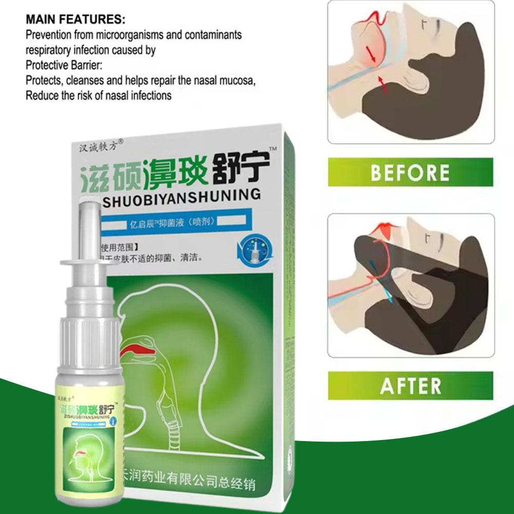 2*20ml Pure Natural Herbal Nose Spray for Rhinitis and Sinusitis Nasal Drops Make Your Nose More Comfortable Health Care