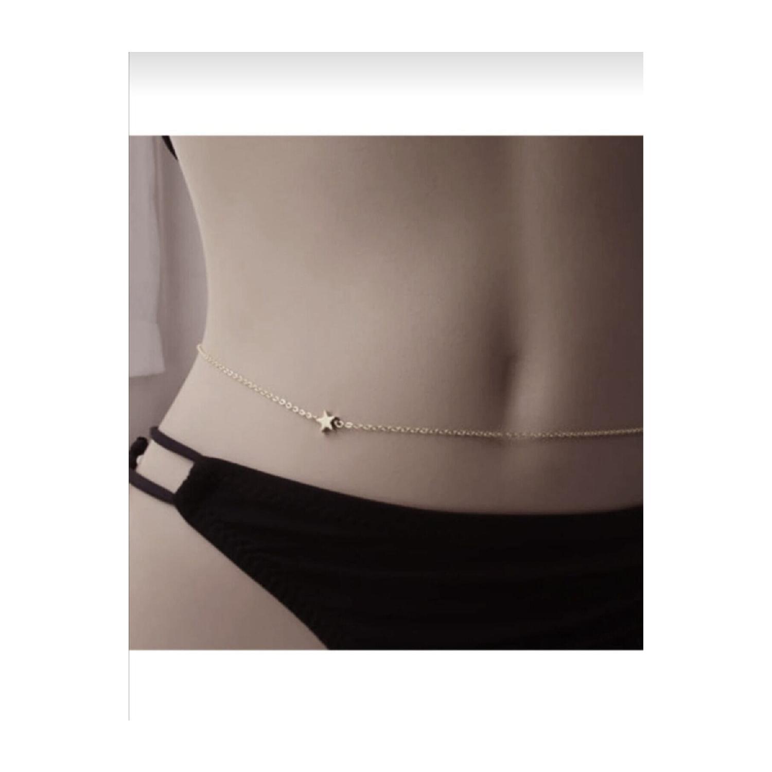 

Женская мини-цепочка со звездой на талии, ожерелье, украшения для тела, аксессуар