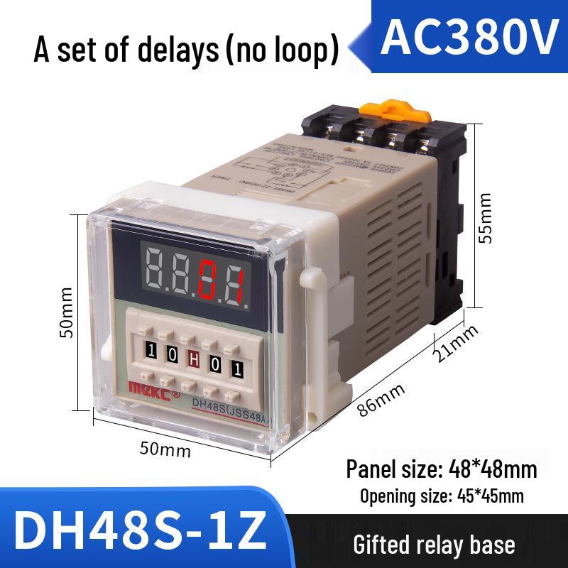 DH48S-S Digital Time Relay: Adjustable 24V/220V Cycle Control, 2Z Switch, 380V Delay