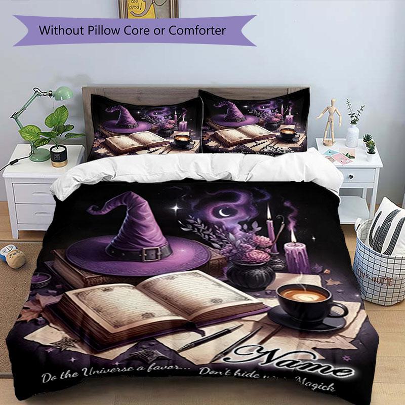 3PC Custom Name Unleash Inner Magic Bedding Set Printed Bedding Set Duvet Cover Closure Includes 1 Duvet Cover & 2 Pillowcases for All Seasons Bedroom