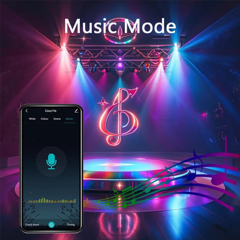 Intelligente Glühbirne Smart Life App-Steuerung WiFi Bluetooth RGB + CW LED-Licht 220-265V Dimmbar Kristall Raumdekoration