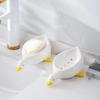 Storage Tray Soap Box Yellow Duck Shape Soap  Holders Creative Soap Dishes  Kitchen