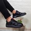 Bestof 544 Black-Black Fuspet Thick Soled Sports Shoes