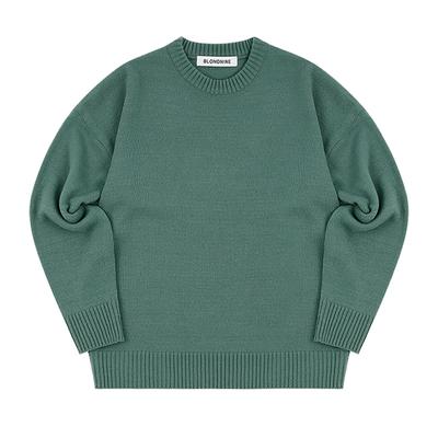 BLOND9 Round Knit Sweater_Green
