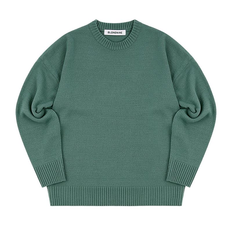 Blond Nine Round Knit Sweater_Green Dark Green/L