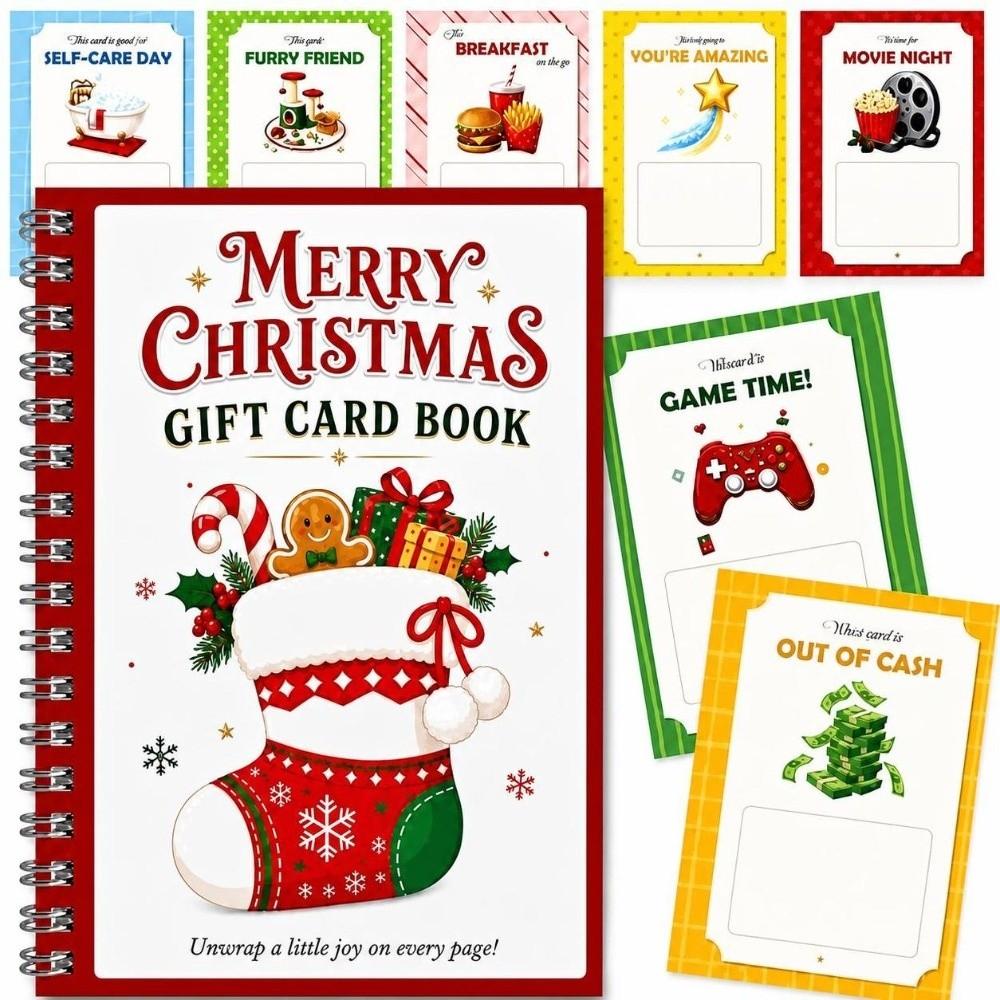 Holographic Christmas Gift Card Booklet Christmas Theme Christmas Gift Card Holder  Family Friends