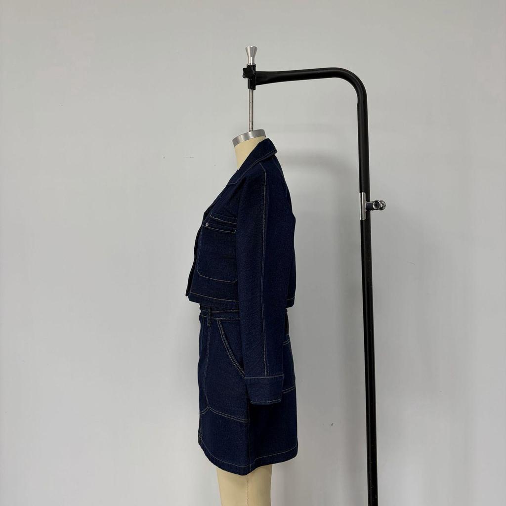 New Dark Casual Denim Suit for Women