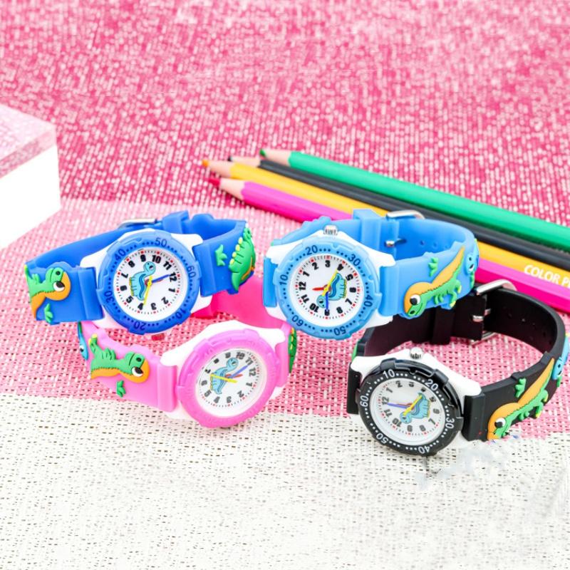 Montre Quartz 3D Dinosaure Cartoon pour Enfants Garçon Fille Montres de Sport pour Enfants Montre Étanche