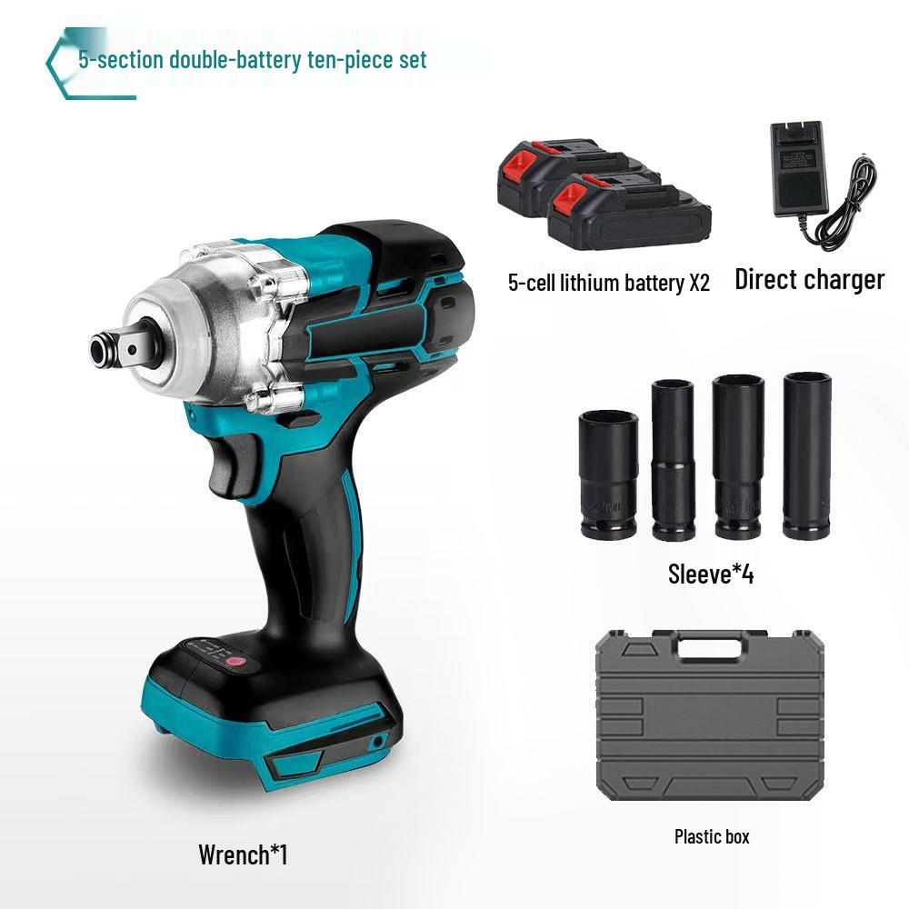 Rechargeable Brushless Impact Wrench with Lithium Battery - High Power Electric Scaffolding Tool