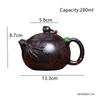 Chinese Yixing Purple Clay Teapot Handmade Peach Xishi Tea Pot Tradition Household Kettle Raw Ore Zisha Tea Set Teaware 280ml