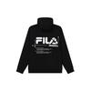 Fila Fleece Letter Print Hoodie Men Hoodies Black F11M239204F-BK