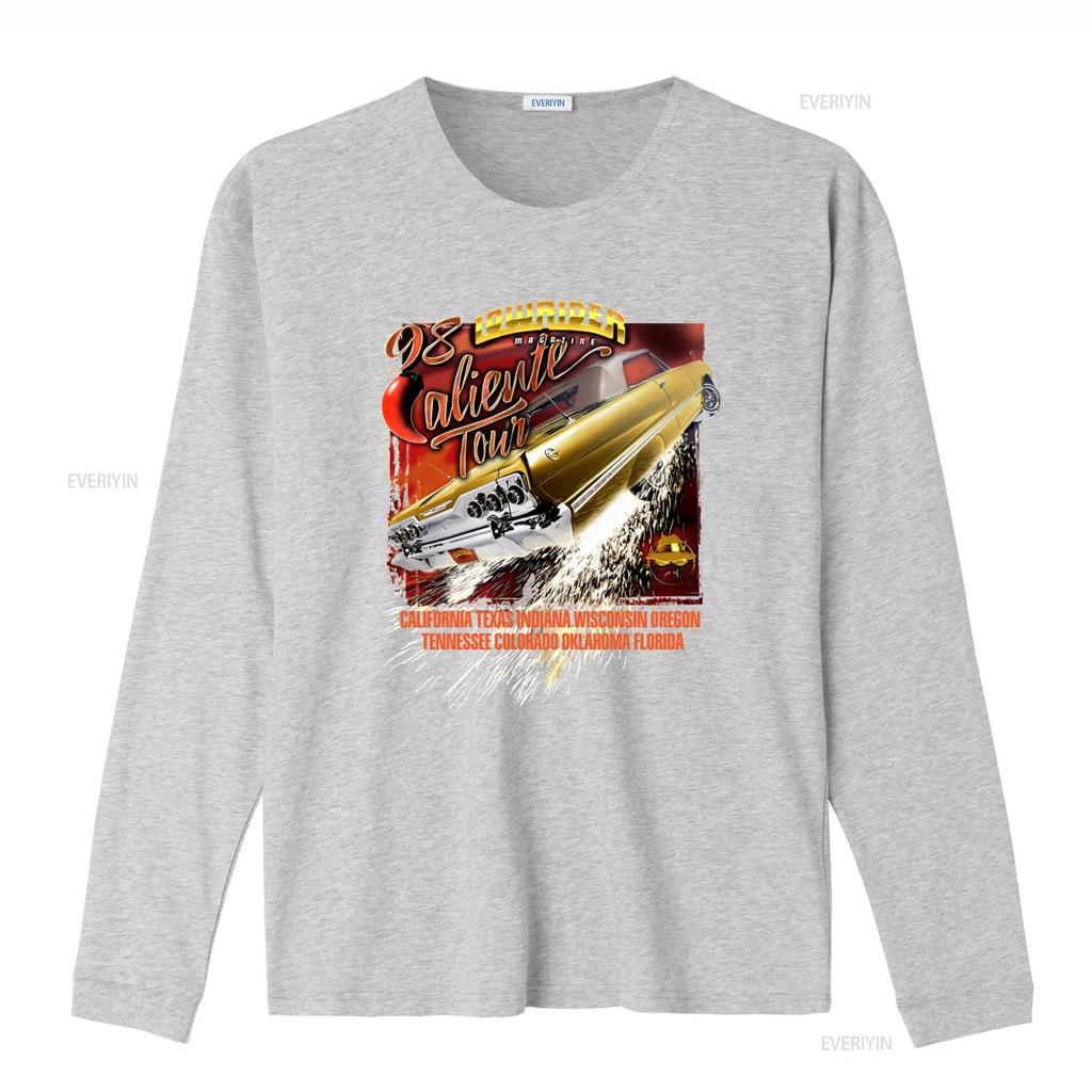 Vintage Lowrider Magazine 1998 Caliente Tour Car T Shirt Retro 90s Cholo Style vintage Washed streetwear fashion Soft graphic