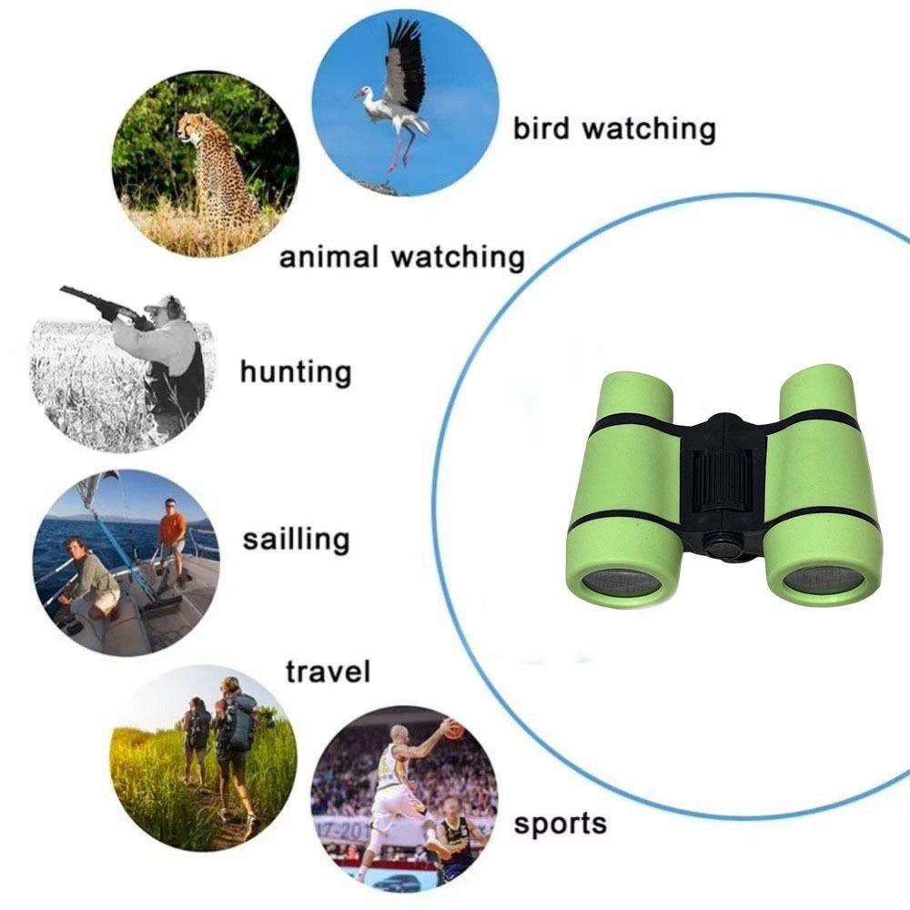 Double Tube Binocular 4X30 Magnification Science Education Toy Foldable Kids Telescope  Camping