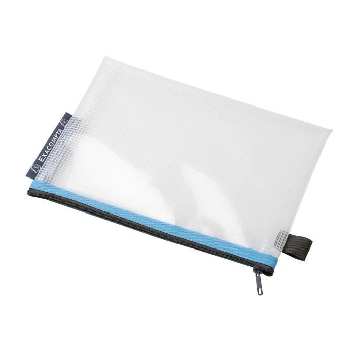 Pochette à fermeture éclair - exacompta - plastique souple - couleurs assorties - imperméable - mixte