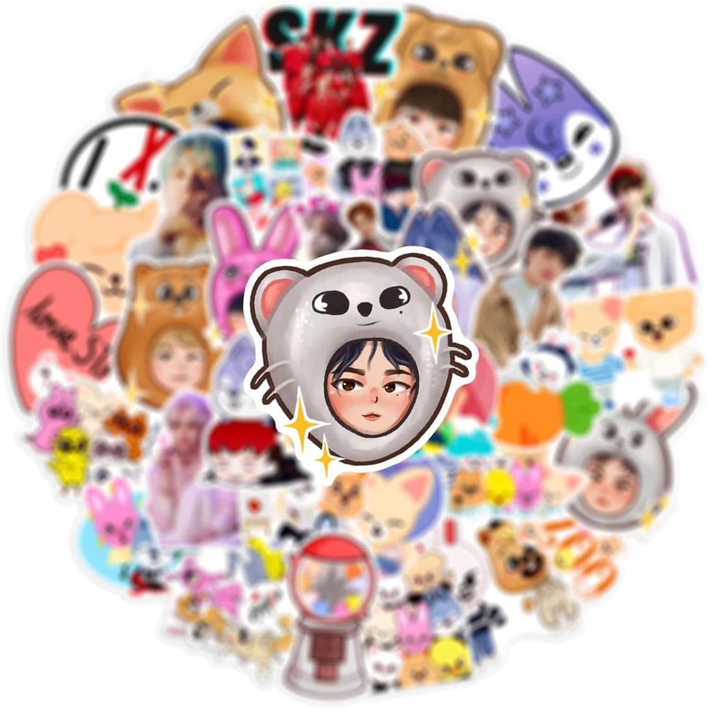 52 naklejki koreańskich celebrytów, naklejki DIY dla męskich celebrytów, winylowe wodoodporne naklejki na zeszyt