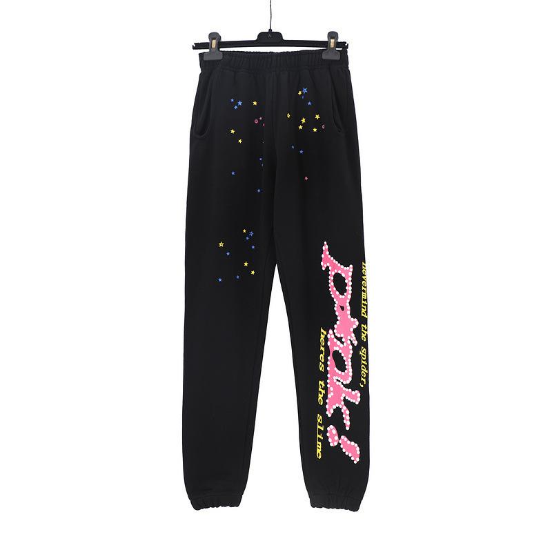 2025 Ny mote Print Letters Spindelvev Print Hettegenser Hip Hop Plus Size Løs Hettegenser Casual Bukser Sportsdress