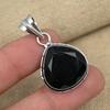 Black Spinel Gemstone Jewelry Solid 925 Sterling Silver Handmade Pendant
