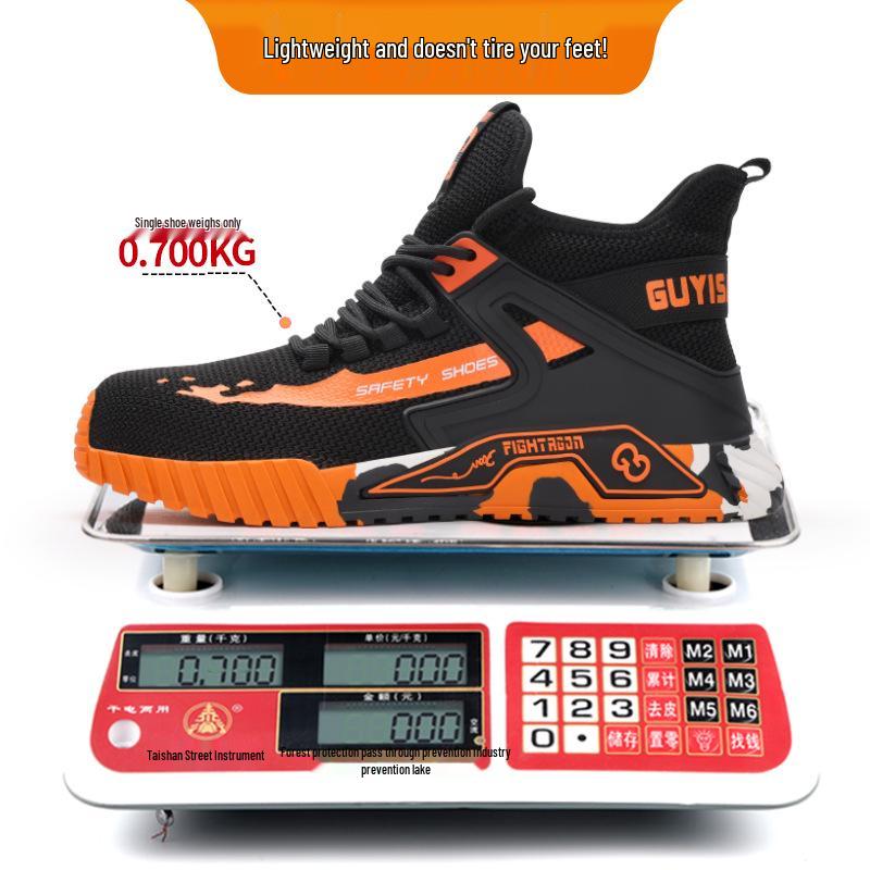 Men's Winter Protection Shoes: Anti-smash, Anti-puncture, Lightweight, Soft Sole, Wear-resistant, Anti-slip Safety Work Footwear.