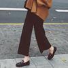 Thickened Warm Autumn and Winter New High Waist Drape Nine Points Loose Drape Straight Casual Trousers