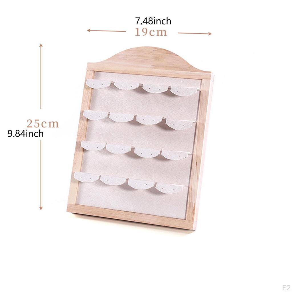Earring Display Stand, Studs Selling Rack ,Portable Wooden Jewelry Holder Storage Organizer for
