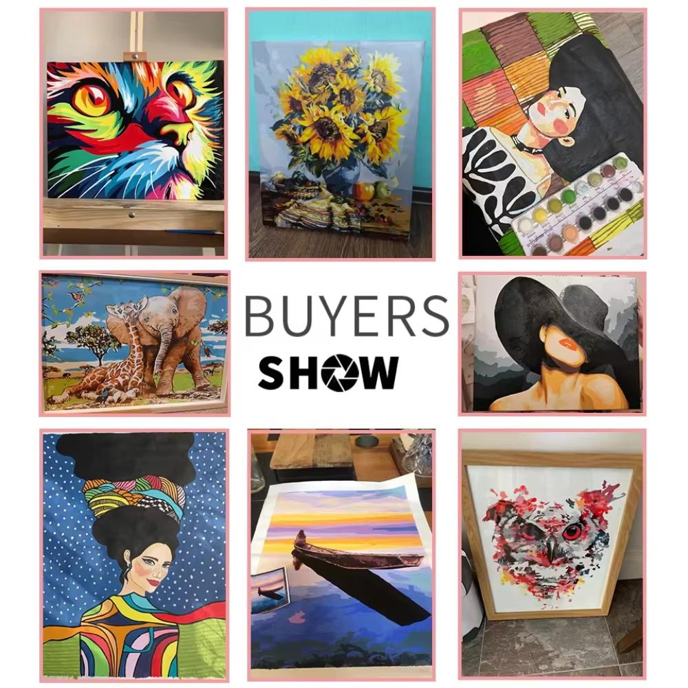 Photo Custom DIY Paint By Number 24 Colors Handmade Digital Oil Painting by Numbers Drawing On Canvas Home Decor