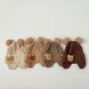 Bear Ear Knit Wool Hat for Baby Cute Cartoon Infant Ear Protection Cap Winter Warm Kids Boy Girl Earflap Beanies