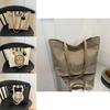 Trendy Street Style Canvas Tote Bag Fall 2023 Casual Large Capacity Shoulder Bag