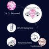 925 Sterling Silver Pear Cut 5A Cubic Zirconia Ring Sparkling Pink Teardrop CZ Engagement Promise Rings for Women Fine Jewelry