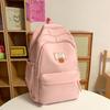 Schoolbag backpack, college student Korean style INS style, large capacity backpack for middle and high school, versatile for girls' casual travel 