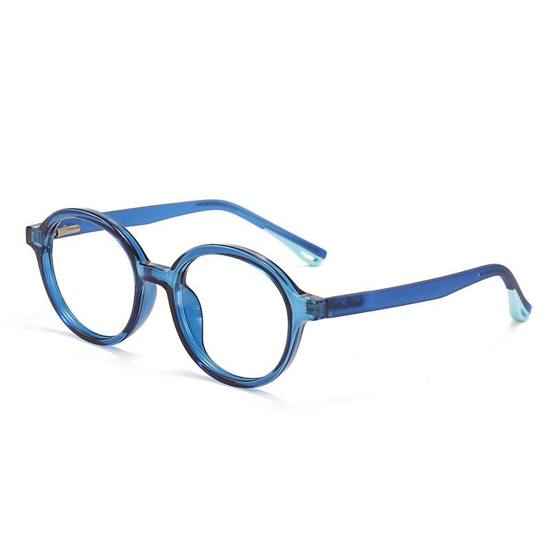 

6-11 Years Old Kids Round Anti Blue Light Glasses Girls Boys Transparent Diopter Customized Myopia Hyperopia Eyeglass Frame