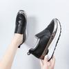 Cross-border large-size one-pedal lazy shoes fashionable rhinestone muffin thick-soled casual inner height-increasing single shoes