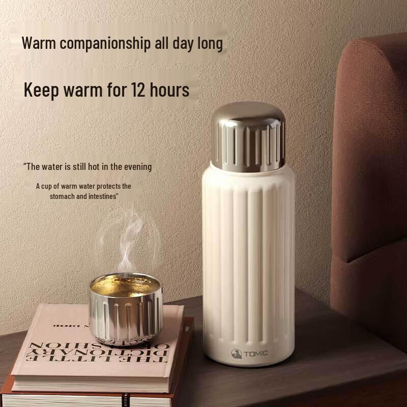 TOMIC Pure Titanium Vacuum Insulated Tea Bottle with Infuser