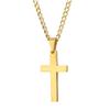 European/American Stainless Steel Men's Cross Necklace with Titanium Steel Pendant