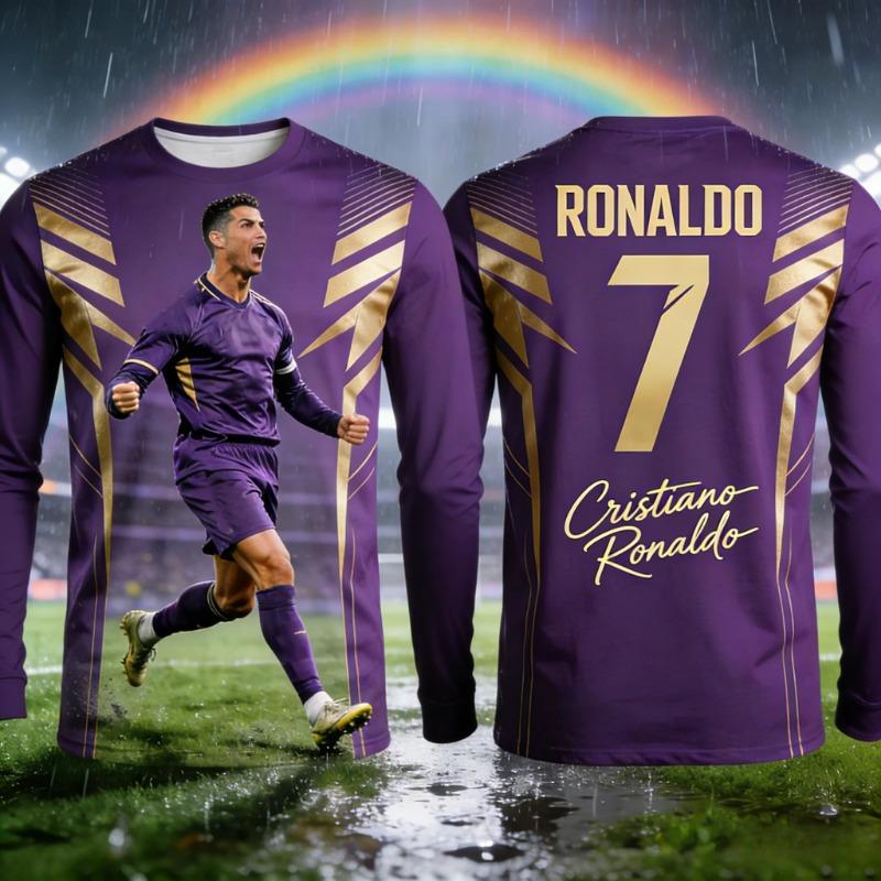 2026 Ronaldo #7 Fan Edition Football Jersey for Adults and Kids Breathable and Comfortable Soccer Training Shirt for Summer