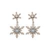 Light Luxury Crystal Snowflakes Earrings Rhinestone Zircon Dangle Earrings  New Year