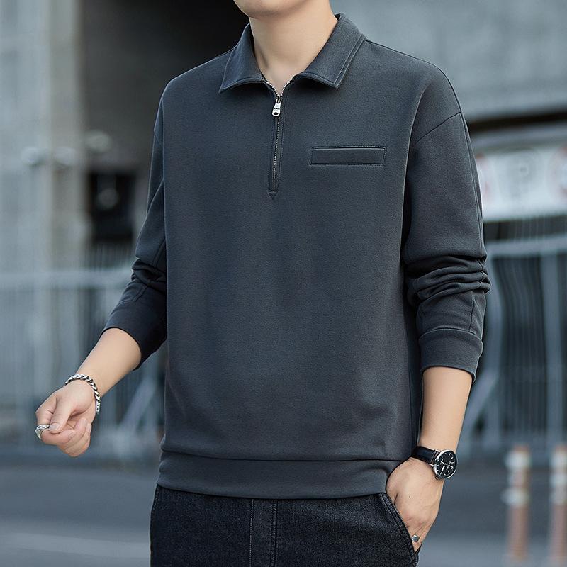 Versatile Lapel Collar Hooded Pullover Sweatshirt For Men Casual Sports Top