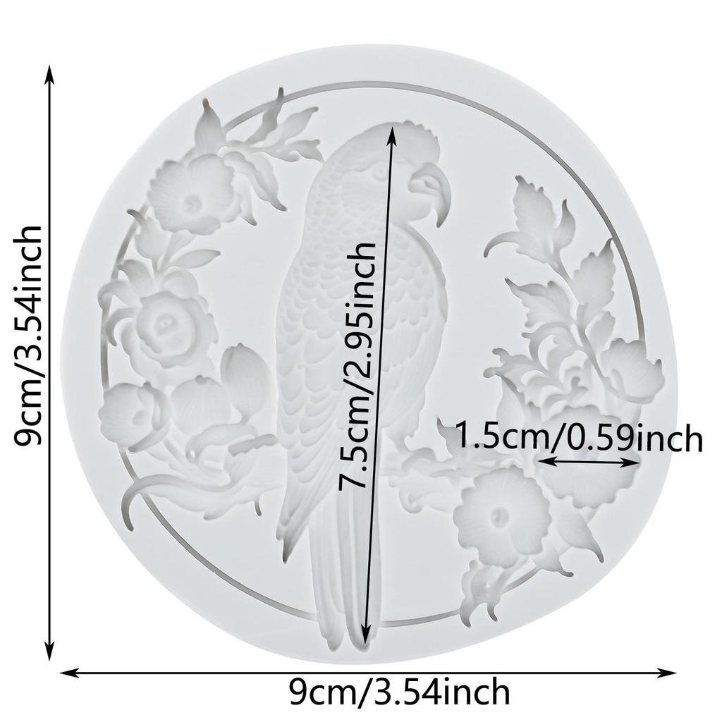 Bird Wreath Silicone Molds Bird Photo Frame Fondant Mold Cake Decorating Tools Cupcake Topper Candy Chocolate Gumpaste Mold