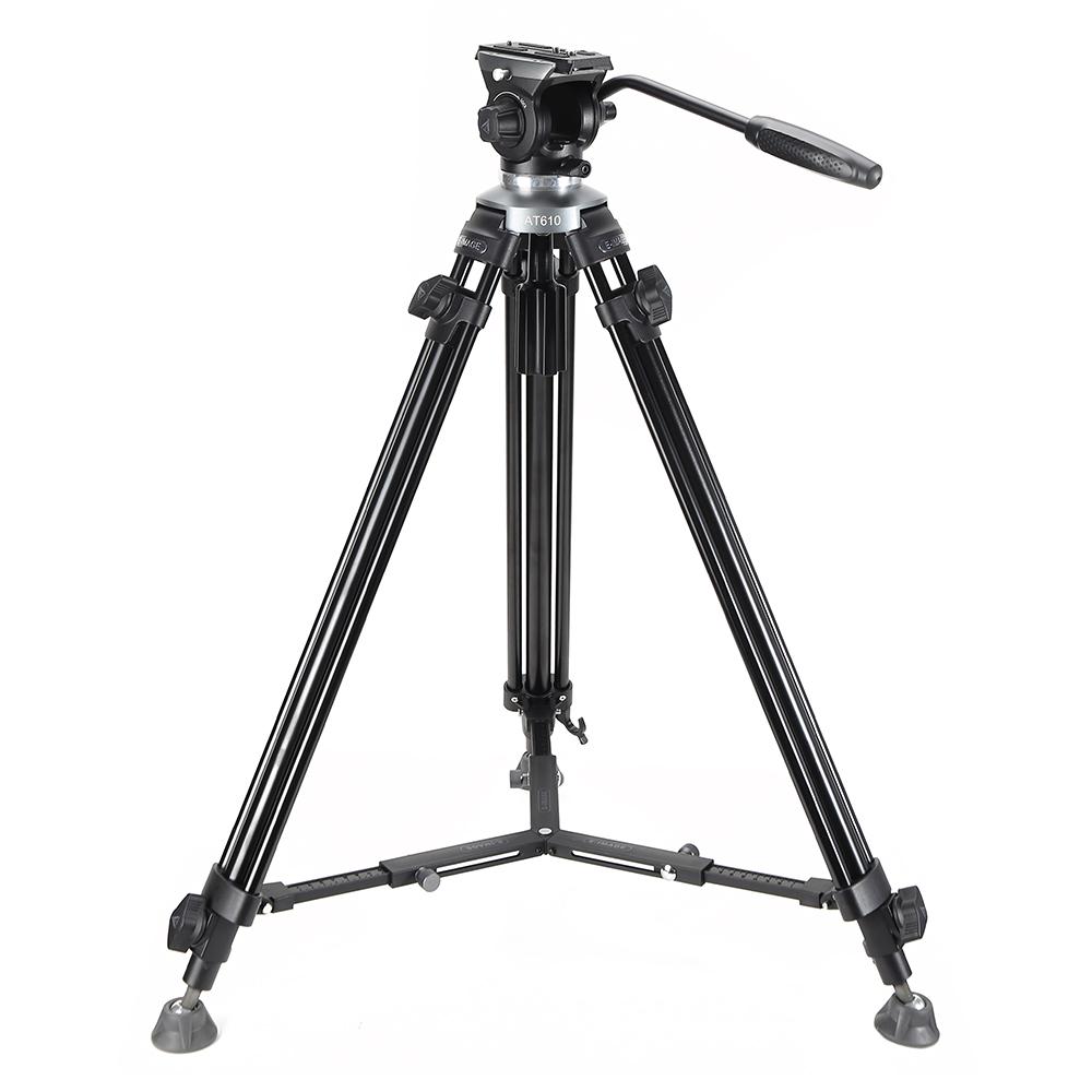 E-IMAGE EK610 65mm Bowl Size Professional Light Weight Camera Video Tripod with Fluid Head