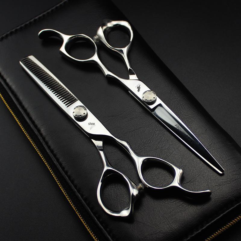 6.0" God Walker Turtle Pattern Straight & Thinning Hairdressing Scissors