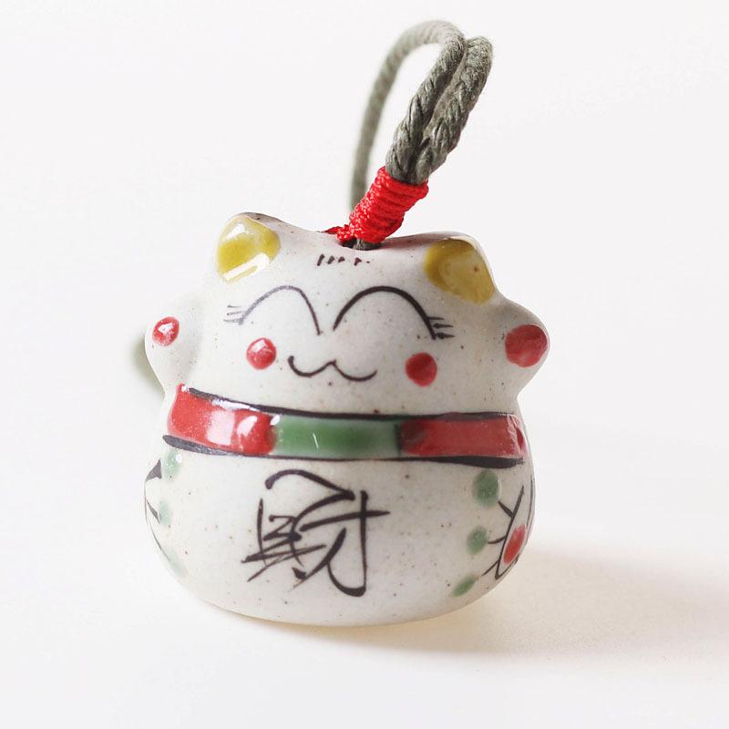 Artizanat Ceramic Păpușă Sunny Cadouri Pisică Norocoasă Clopoței de Vânt