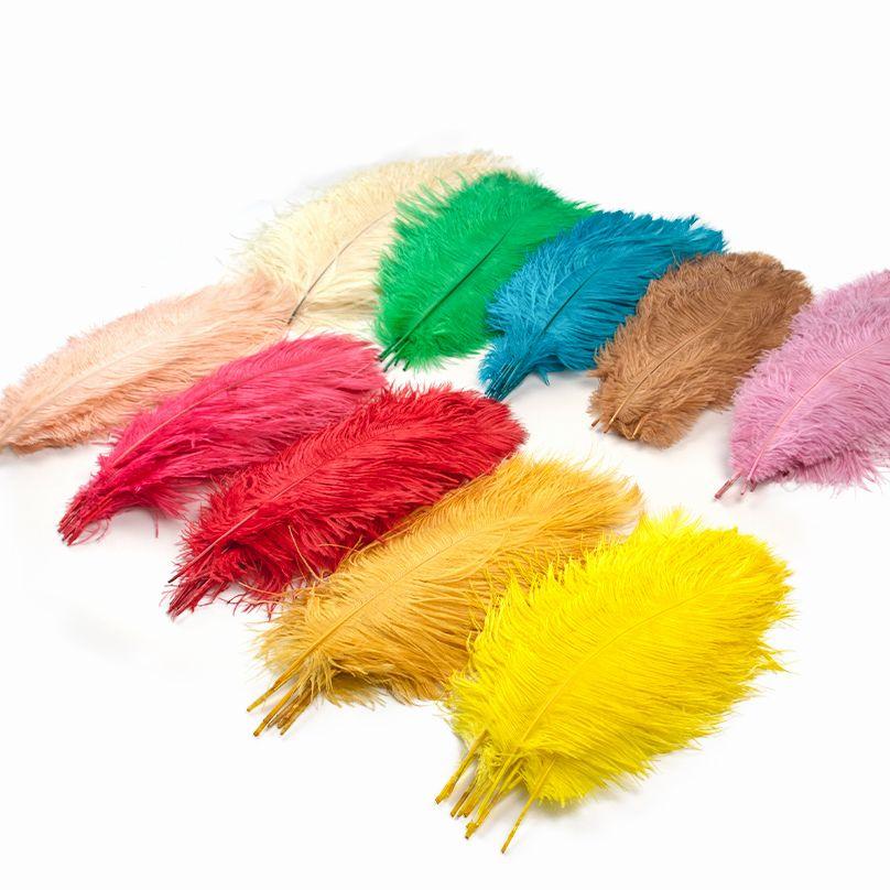 10Pcs Multicolor Ostrich Feather Wedding Home  Carnival Decoration Table Centerpieces 15-20Cm 20-25Cm 30-35Cm Plumes For Crafts