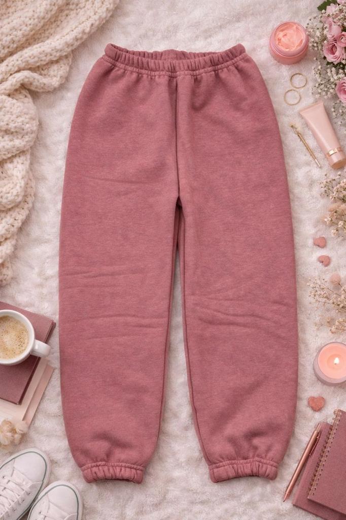 Sweatpants Women' Youth Insulated Fluff Autumn Winter Powder Pink