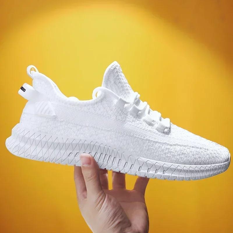 Zapatos Para Hombre Tenis Blancos de Hombre Malla Transpirable de Alta Calidad Zapatilla Casual de Verano para Caminar Tenis Zapatillas Hombre