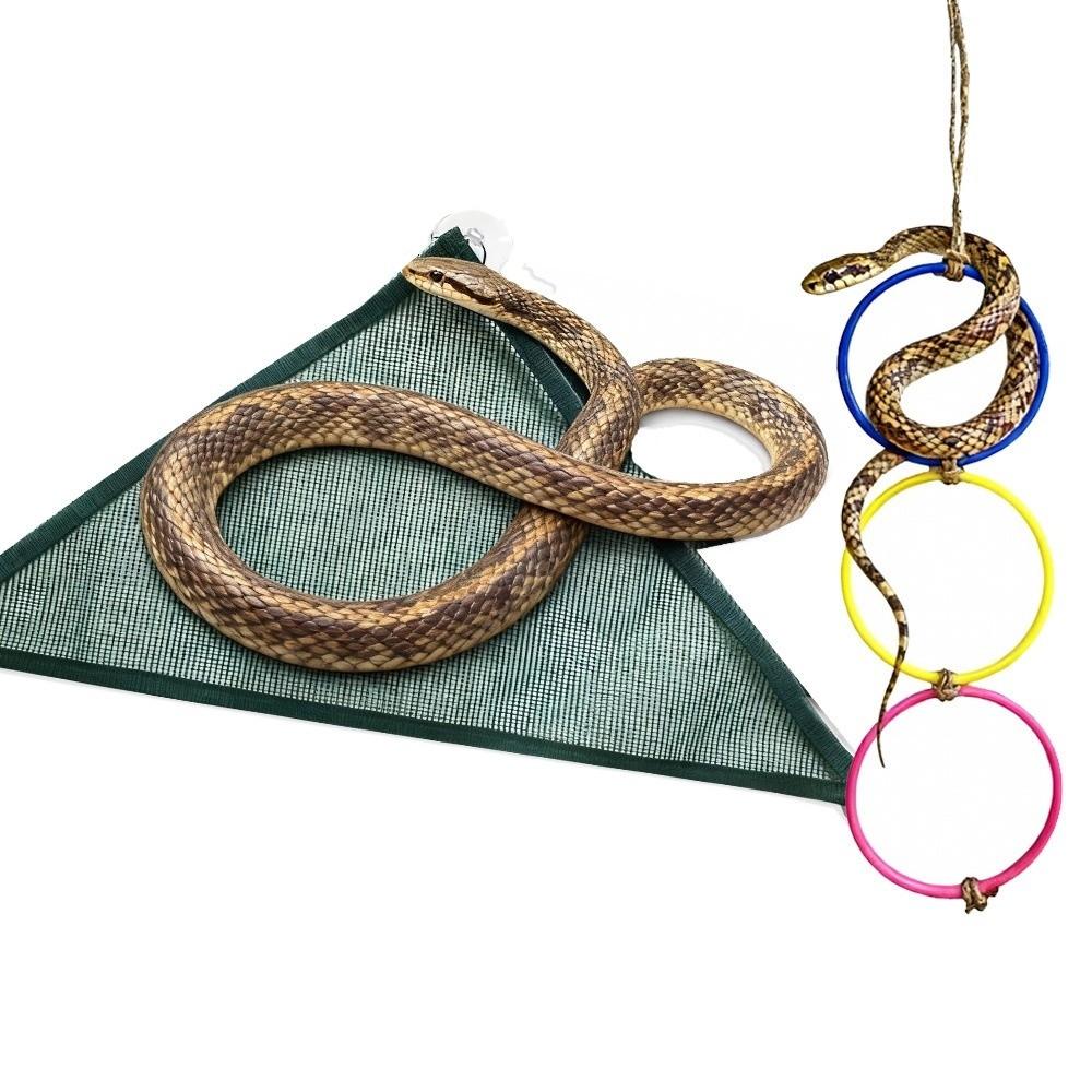 Suction Cup Rings Swing Perch Stability Snake Enrichment Toys Reptile Hammock  Snakes