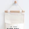 3 Pockets Hanging Storage Bag Wall Mounted Wardrobe Sundries Hanging Bag Cotton Linen Bathroom Toiletry Home Decor Hanging Bag