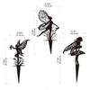 3PCS Decorative Garden Stakes Metal Yard Art Decoration Fairy Stakes for Patio Lawns Porch