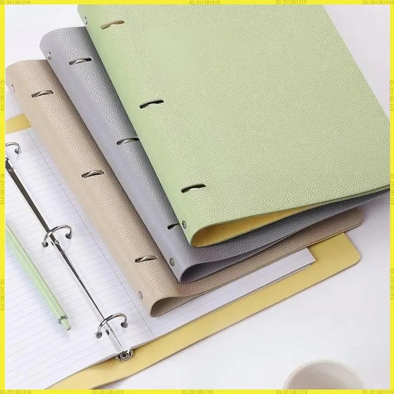 Generic A4 Pu Leather Notebook Binder Refillable 3 Round Ring Binder Cover For A4 Filler Paper Personal Planner Office Organizer