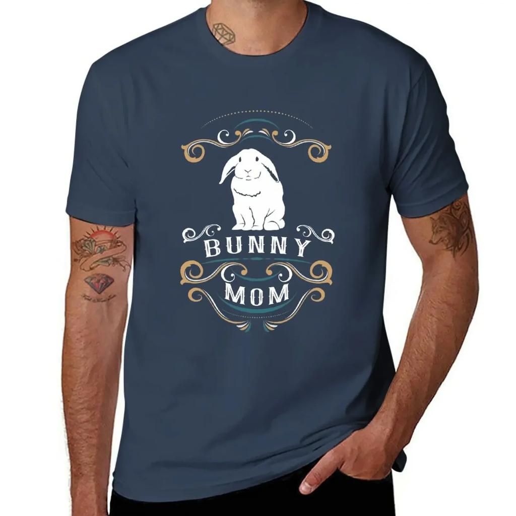 Bunny Mom | Lop Eared Rabbit | NickerStickers? On Redbubble T-Shirt Boys Whites Kawaii Clothes Black T-shirts for Men